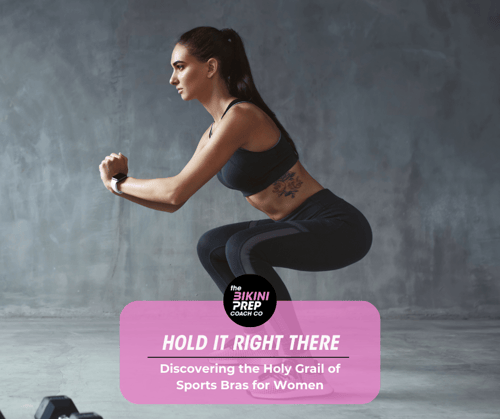 Woman comfortably wearing a supportive sports bra.